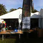 The Atraes stand getting setup